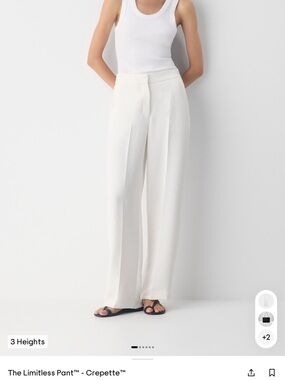 Wilfred Wide-Leg Crepe Pants in White